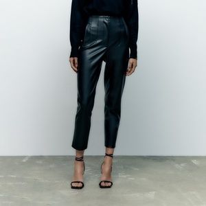 Zara Leather Pants highwaist